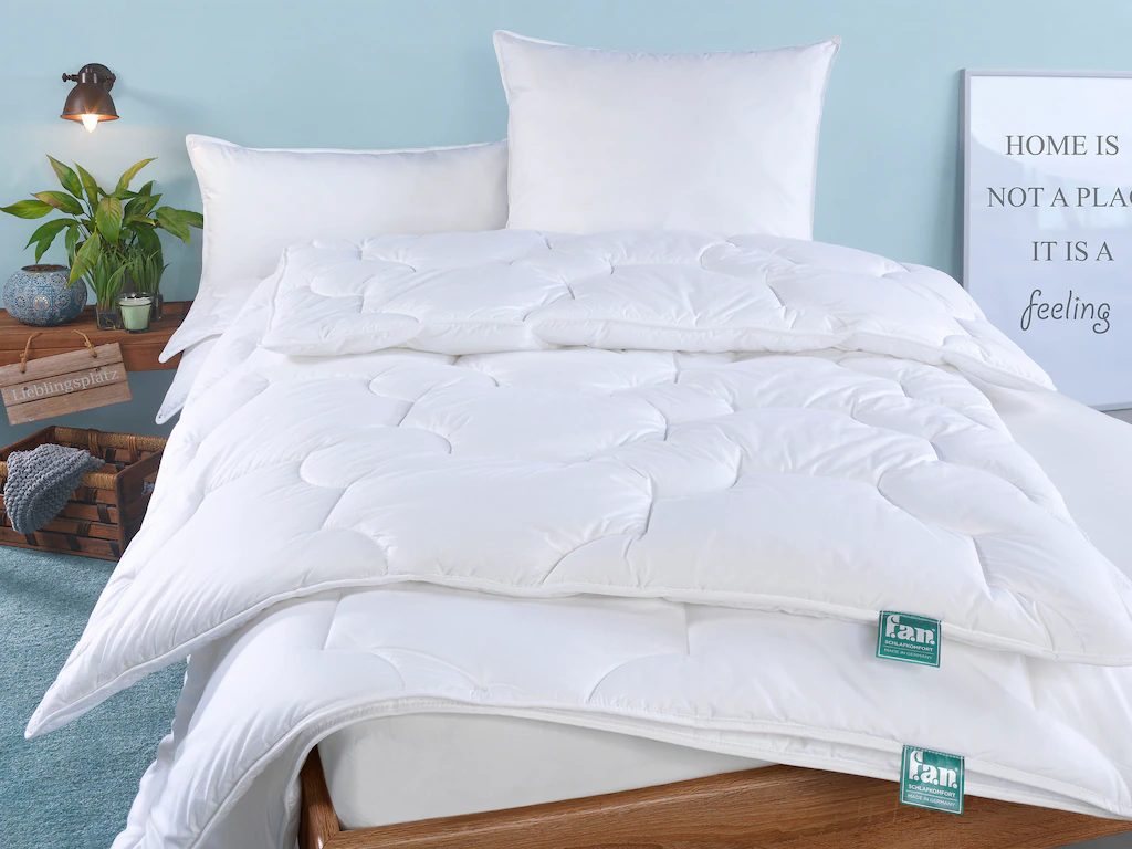 Bild von fan Kunstfaserkopfkissen »Texas«, Füllung: 100% Polyester, Bezug: 100% Baumwolle, (1 St.), Kunstfaserkopfkissen, Kopfkissen in 40x80 oder 80x80 cm erhältlich