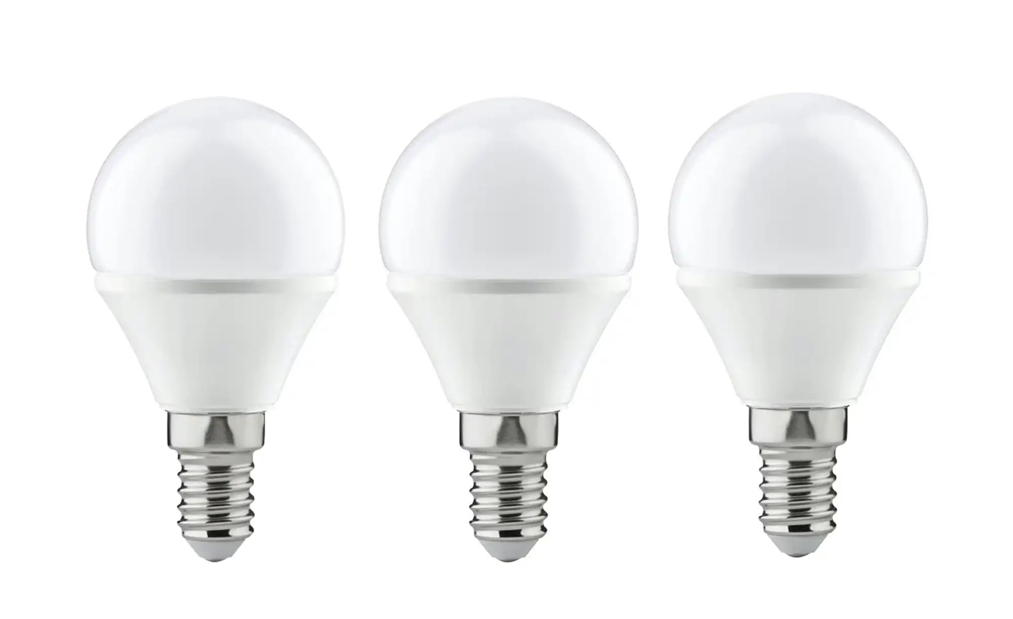 Bild von LED 3-er Pack, Tropfen E14 4W, 250lm, 2700K ¦ weiß ¦ Maße (cm): H: 8  Ø: 4.5 Lampen & Leuchten > Leuchtmittel - Höffner