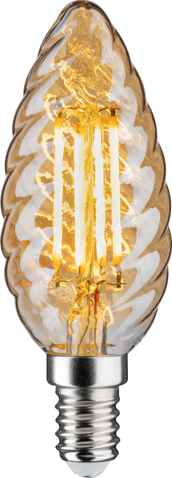 Bild von Paulmann 28709 LED Lampe Filament Kerze 4,7W Leuchtmittel dimmbar Gold 2500K Goldlicht E14