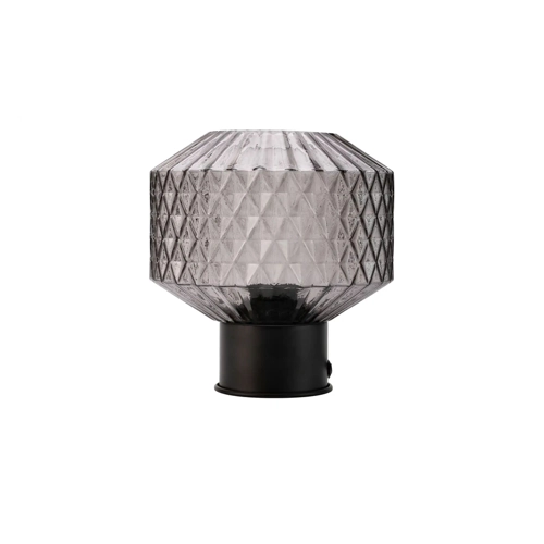 Bild von Tischleuchte Gleaming Smoke in Schwarz-transparent und Schwarz E27
