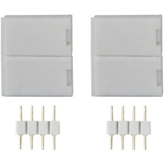 Bild von Paulmann 70489 YourLED ECO Clip-to-Clip Connector für LED Strip 2er Pack Stripe Zubehör Weiß Kunststoff zum Wiederverbinden abgeschnittener ECO Strips