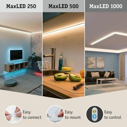 Bild von MaxLED 500 Full-Line COB Lightstrip in Silber 19W 1800lm 6500K Starter-Set