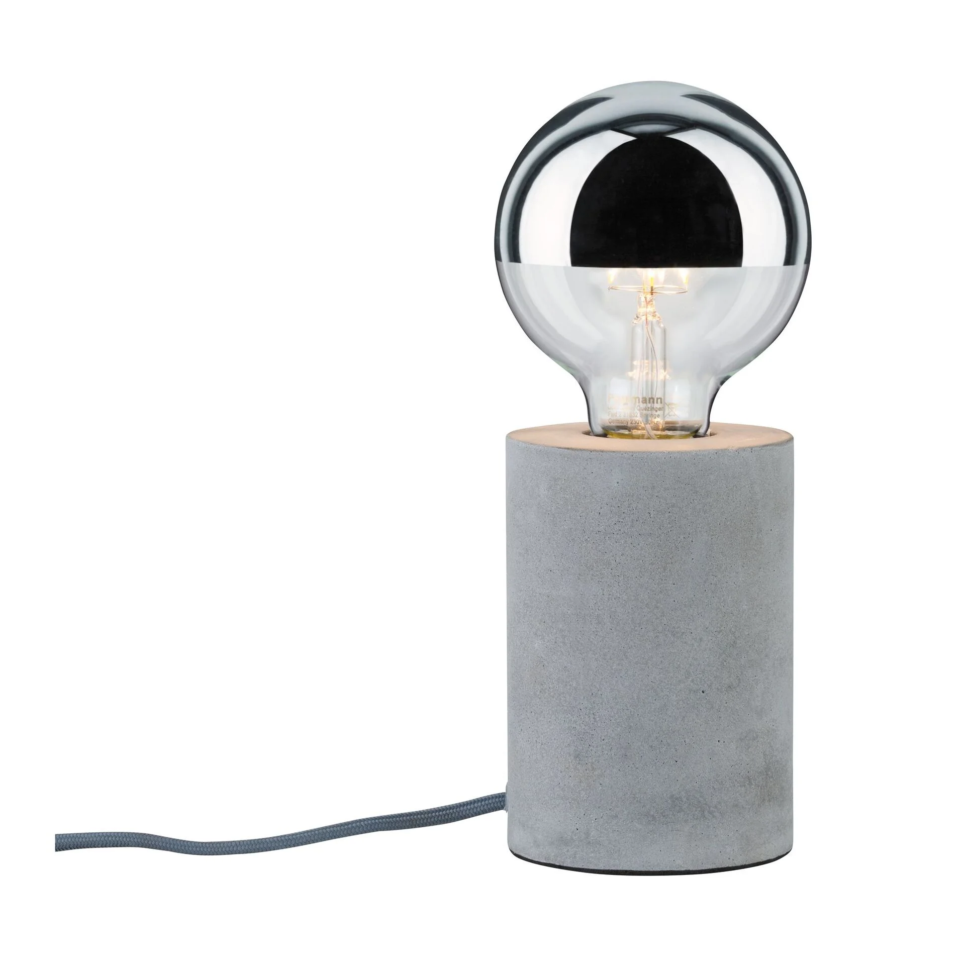 Bild von Paulmann Tischleuchte Neordic Mik rund max.1x20W E27 Grau 230V Beton, ohne Leuchtmittel