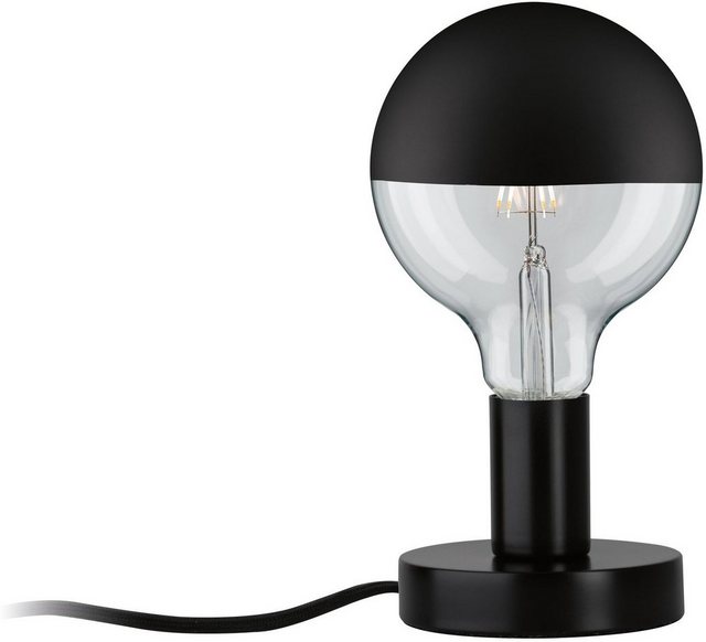 Bild von Paulmann 79758 Neordic Tischleuchte Haldor rund max. 20 Watt Tischlampe Schwarz Nachttischlampe Metall Leselampe E27 ohne Leuchtmittel