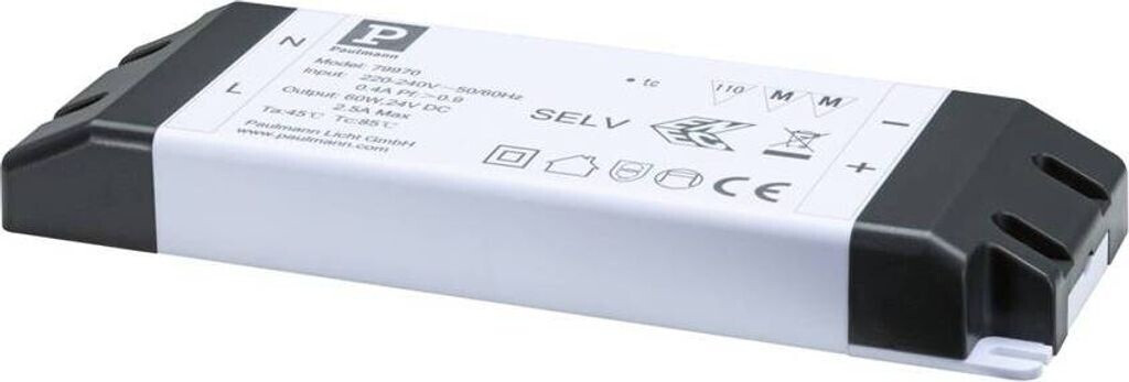 Bild von Paulmann 79970 Power Supply 24V DC 60VA IP20 LED-Konstantspannungsquelle 60W (max) 2.5A 24V 230V (B