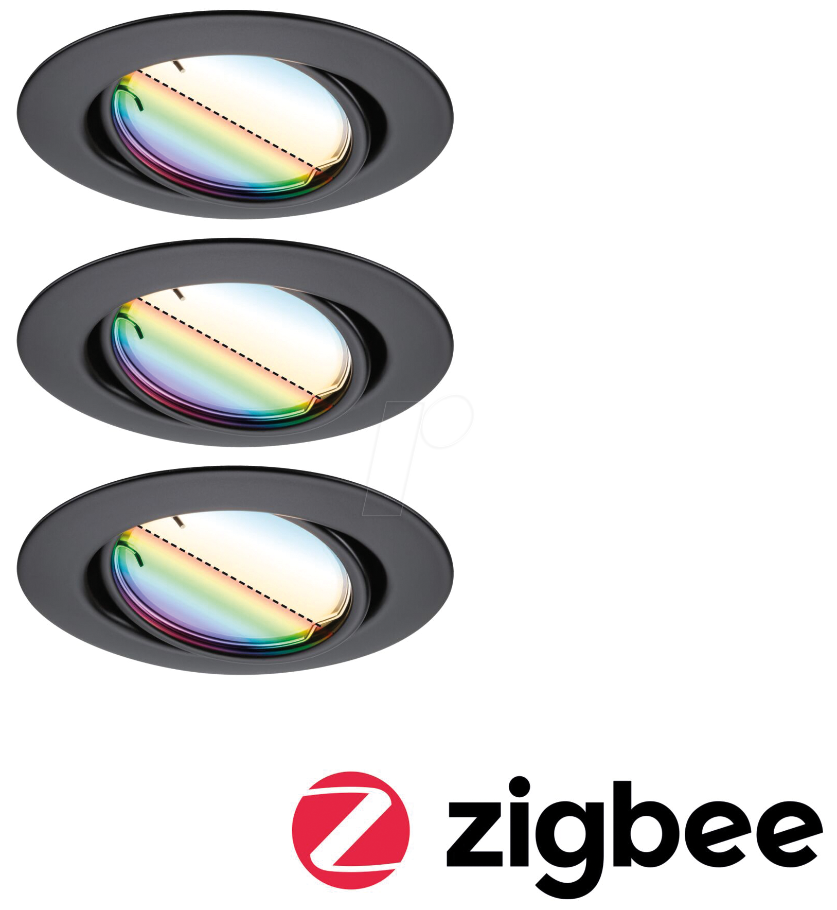 Bild von Paulmann LED Einbaustrahler Base Coin, Farbe: Schwarz-matt, Lichtfarbe: RGBW, Leuchtmittel enthalten: Ja, fest verbaut, LED,, Farbwechsler