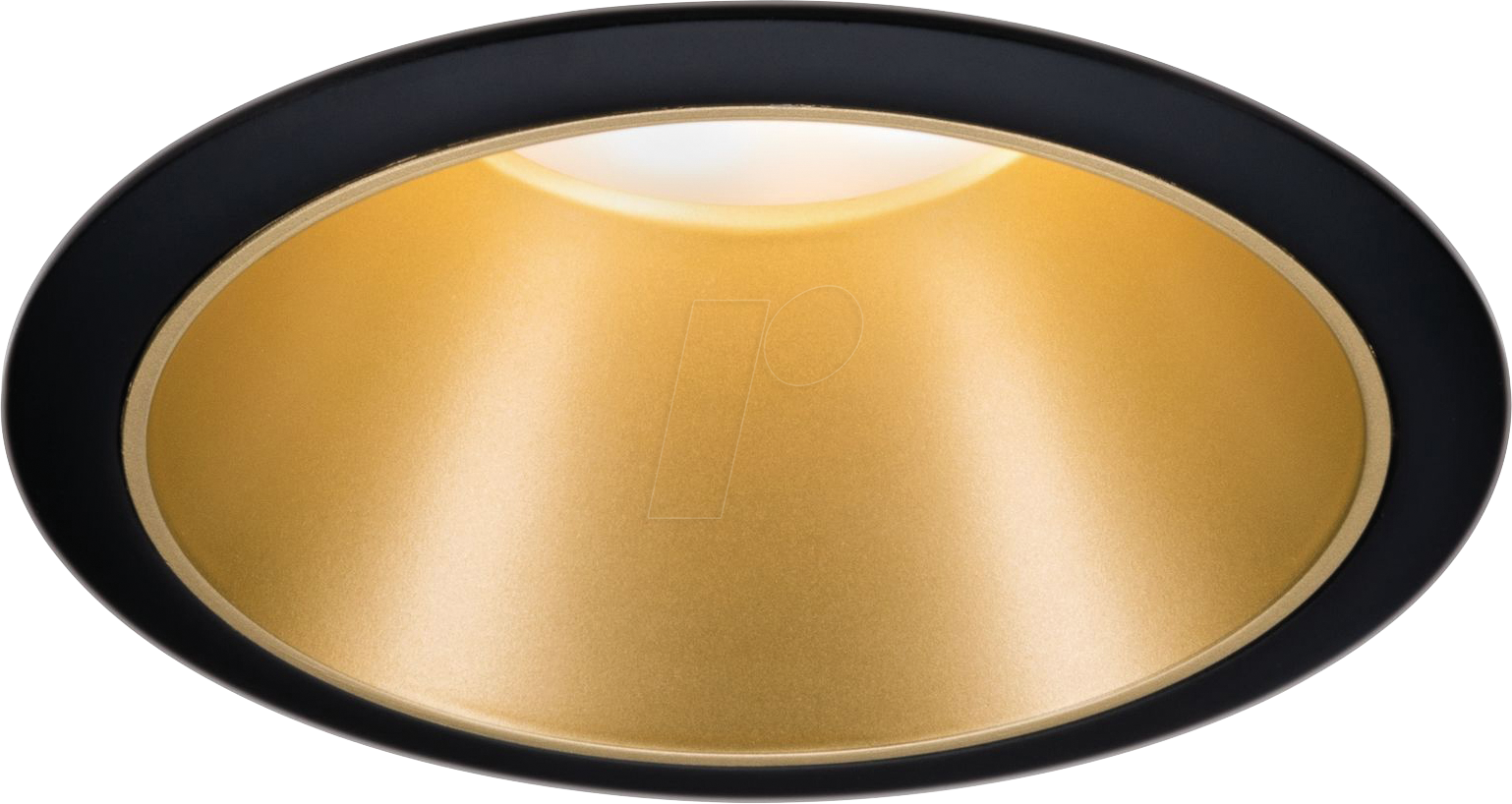 Bild von Paulmann 93395 Einbauleuchte Cole starr rund dimmbar Einbaustrahler Schwarz matt, Gold Spot Aluminium, Kunststoff Einbaulampe GU10