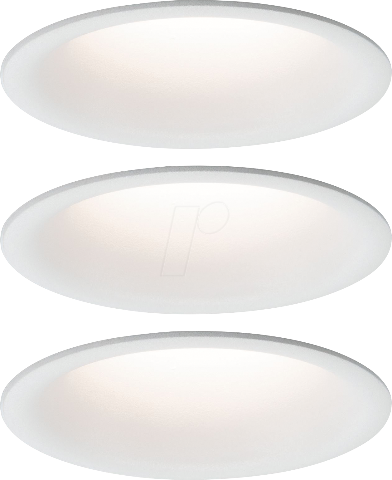 Bild von Paulmann 93415 LED Einbauleuchte Cymbal incl 3x6,8W IP44 dimmbar Einbaustrahler Weiß matt Spot Kunststoff Einbaulampe 2700K