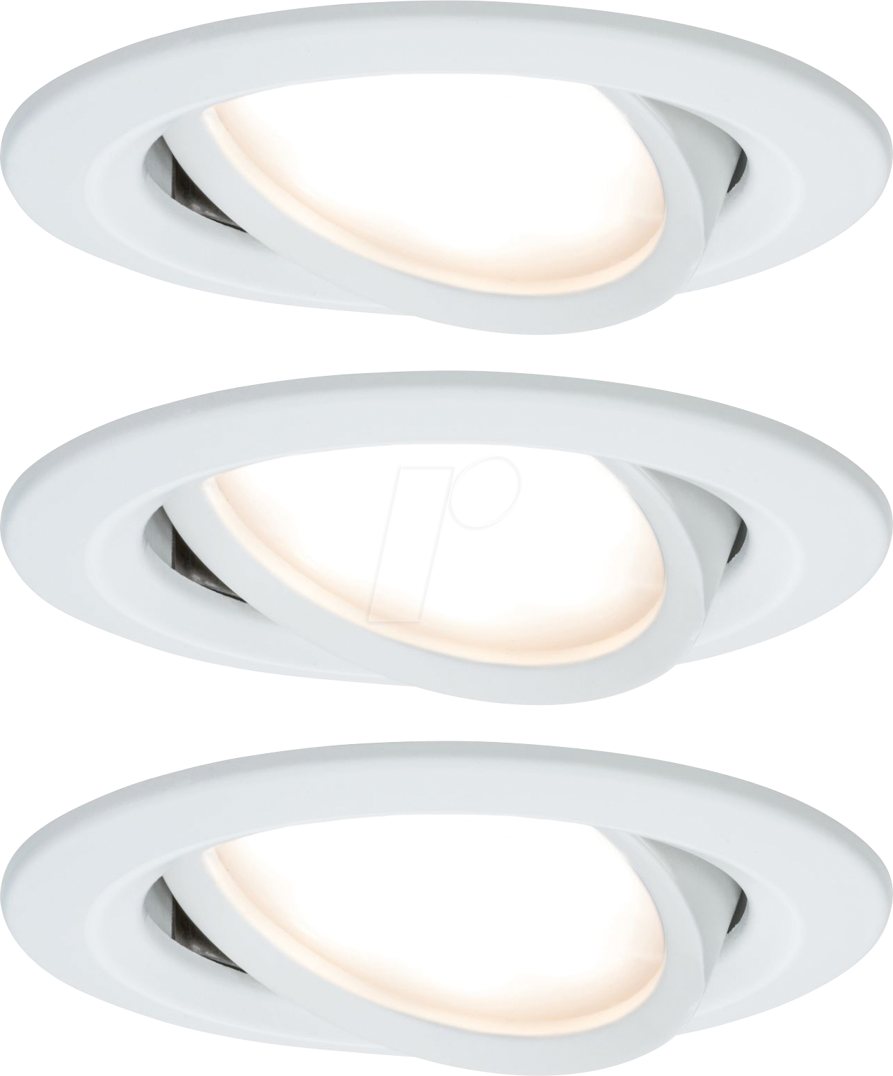 Bild von Paulmann LED Einbaustrahler Paulmann LED Einbauleuchte Nova Coin 3er Set weiß, Inkl. Leuchtmittel, Nicht dimmbar nicht Smart Home-fähig ohne Bewegungsmelder