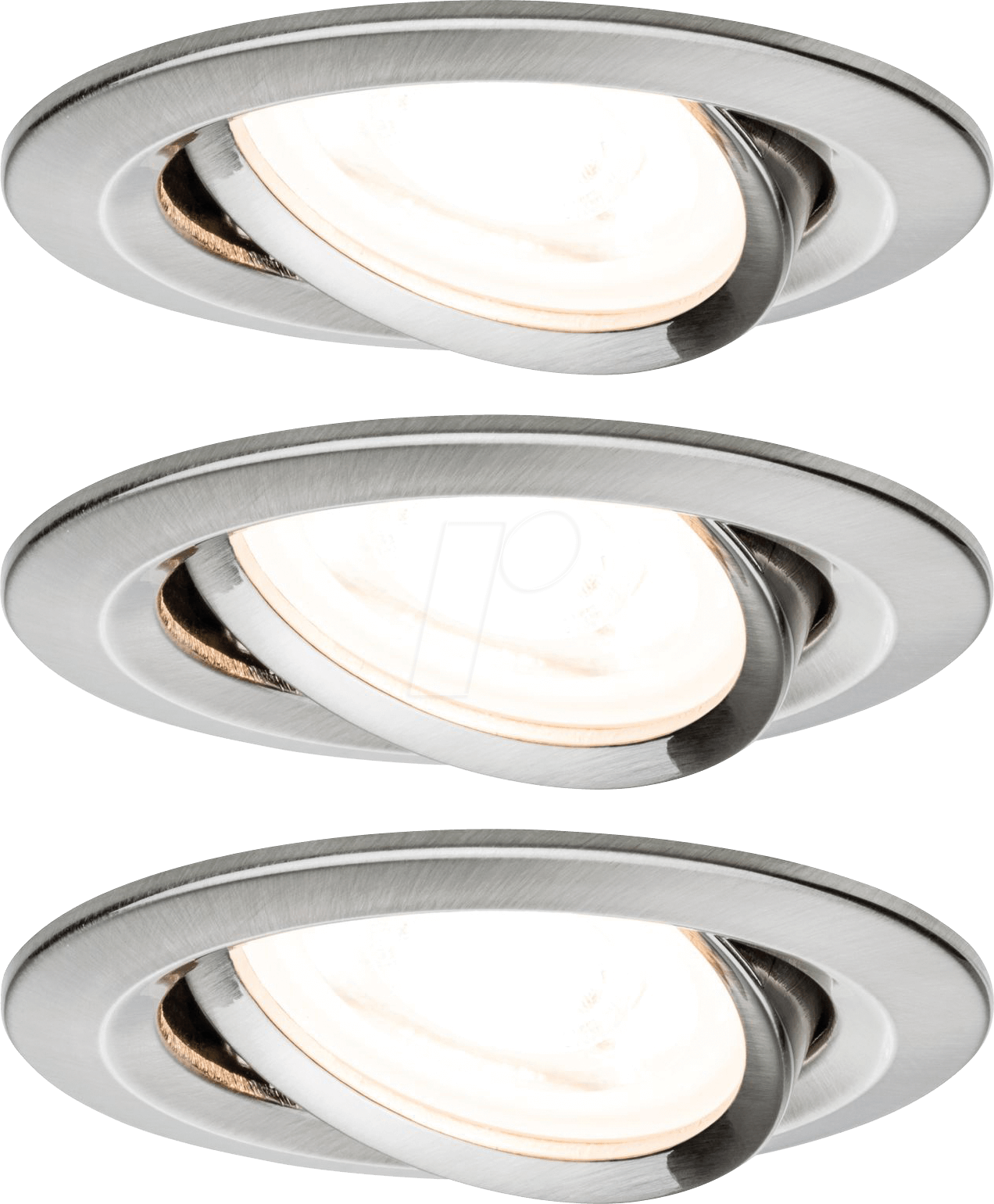 Bild von Paulmann Einbauleuchte LED Nova rund 6,5W GU10 Eisen IP23 sprühwassergeschützt 3er-Set schwenkbar 3-Stufen-Dimmbar