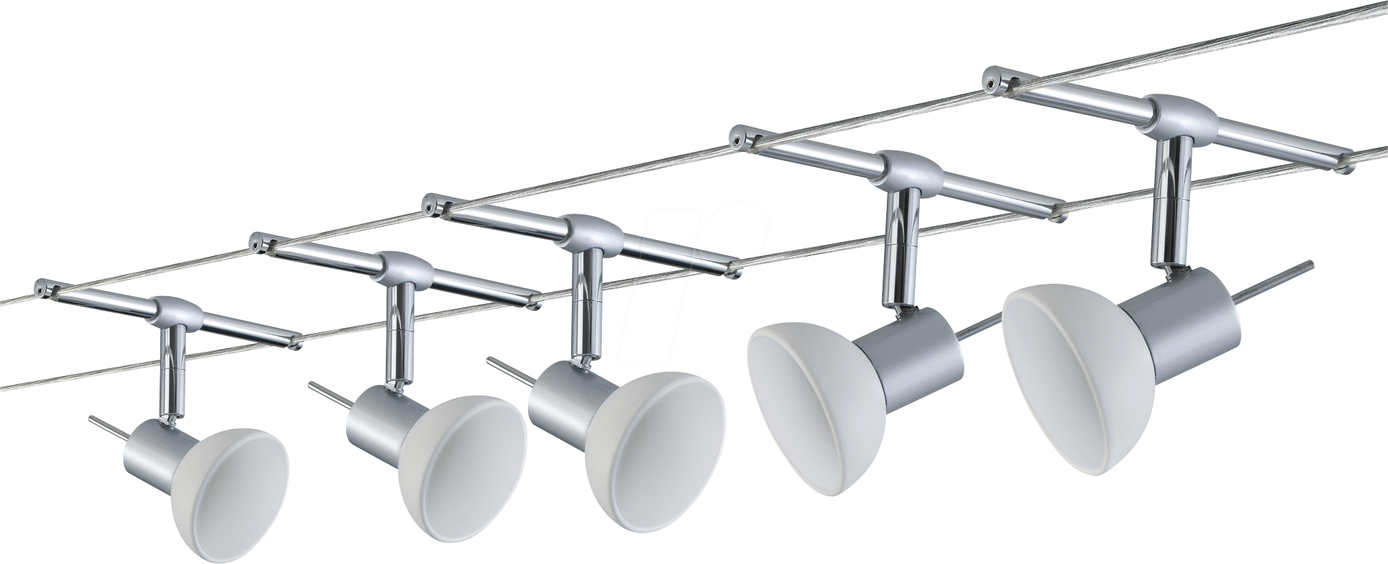 Bild von Paulmann 94136 Seilsystem Sheela Set erweiterbar max.5x10W Chrom matt/Opal Seilleuchte Hängeleuchte ohne Leuchtmittel