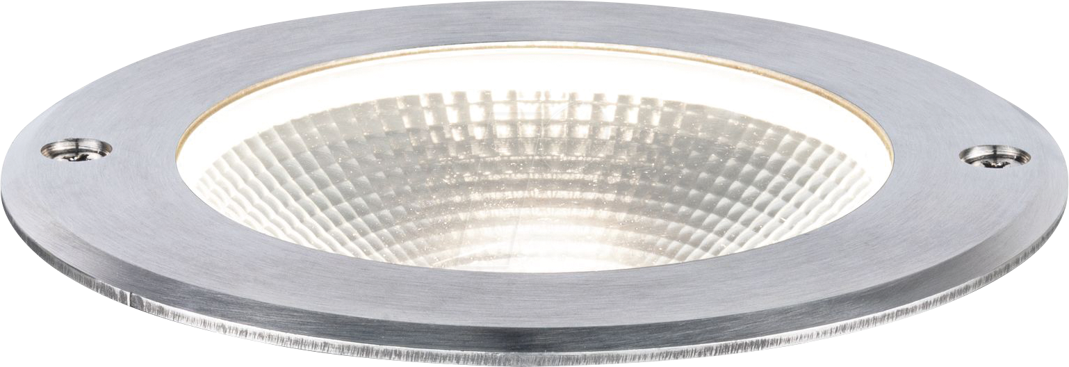 Bild von Paulmann LED Einbauleuchte Floor IP67 120mm 3000K 6W 580lm 230V Edelstahl, Aluminium, LED fest integriert, Warmweiß, Bodeneinbauleuchte