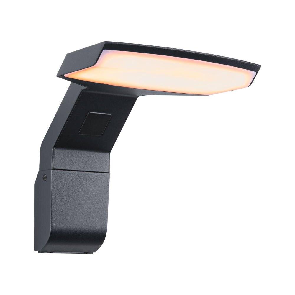 Bild von Paulmann 94827 LED Außenwandleuchte Zenera IP44 10W 700lm 149mm Anthrazit Metall 2200-3000K Tunable Warm - insektenfreundlich und seewasserresistent