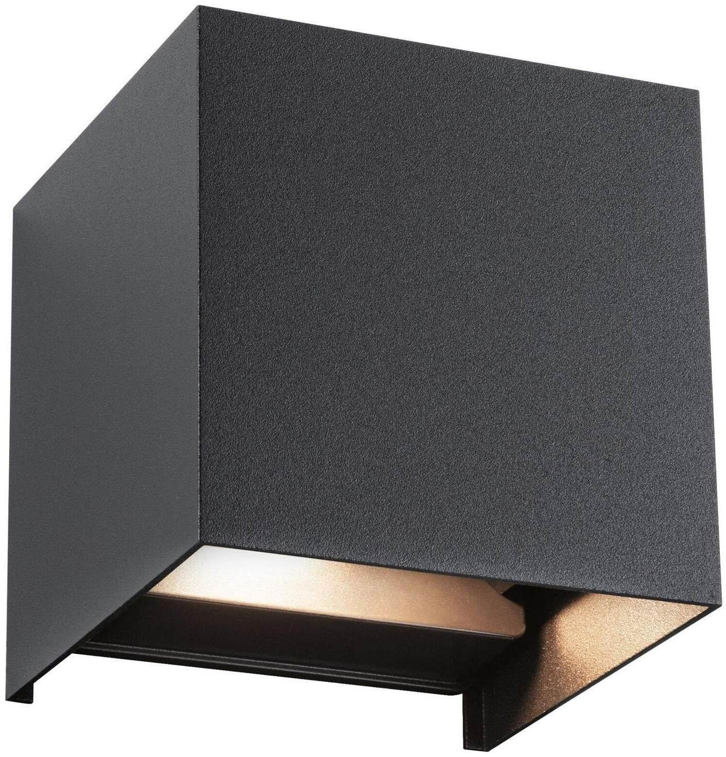 Bild von Paulmann 94847 LED Außenwandleuchte Cybo IP44 2x2,5W 2x150lm dimmbar 100x100mm Anthrazit Aluminium RGBW