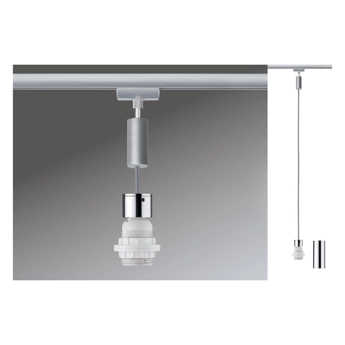 Bild von URail 2Easy Basic Pendel Chrom matt ohne Leuchtmittel, max. 20W E27