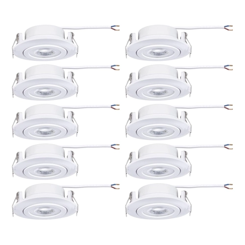 Bild von LED Einbauleuchte in Weiß-matt 10x 4,8W 4500lm dimmbar