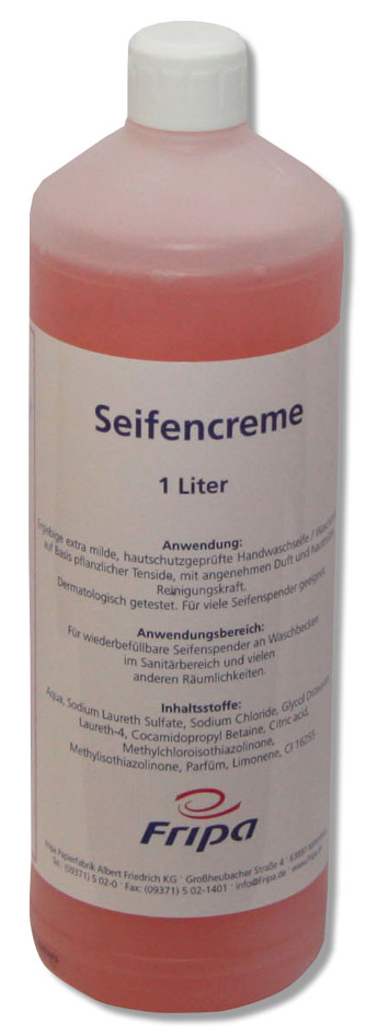 Bild von Fripa, Handseife, Flüssigseife Ausführung des Gebindes: Nachfüllflasche Inhalt: 1 l (Flüssigseife, 1000 ml)