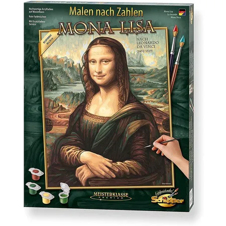 Bild von Schipper 609130511Malen nach Zahlen - Mona Lisa - Bilder malen für Erwachsene, inklusive Pinsel und Acrylfarben, 40 x 50 cm, Mehrfarbig