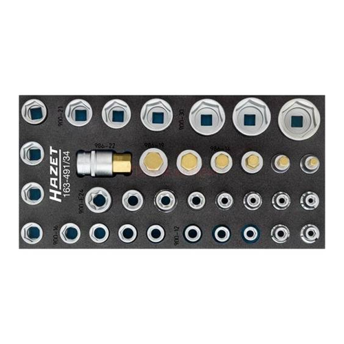 Bild von Hazet Steckschlüsselsatz 1/2 (12.5 mm) 34teilig 163-491/34