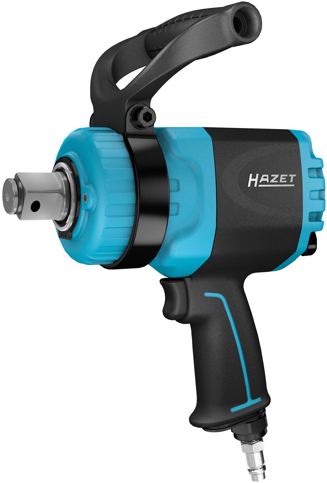 Bild von HAZET Druckluft- Schlagschrauber 9014TT I Lösemoment: 4100 Nm I Vibrationsarm I Einhandbedienung I 8-Lamellen Luftmotor I Vierkant-Antrieb 25 mm (1 Zoll) I Twin-Turbo Technologie