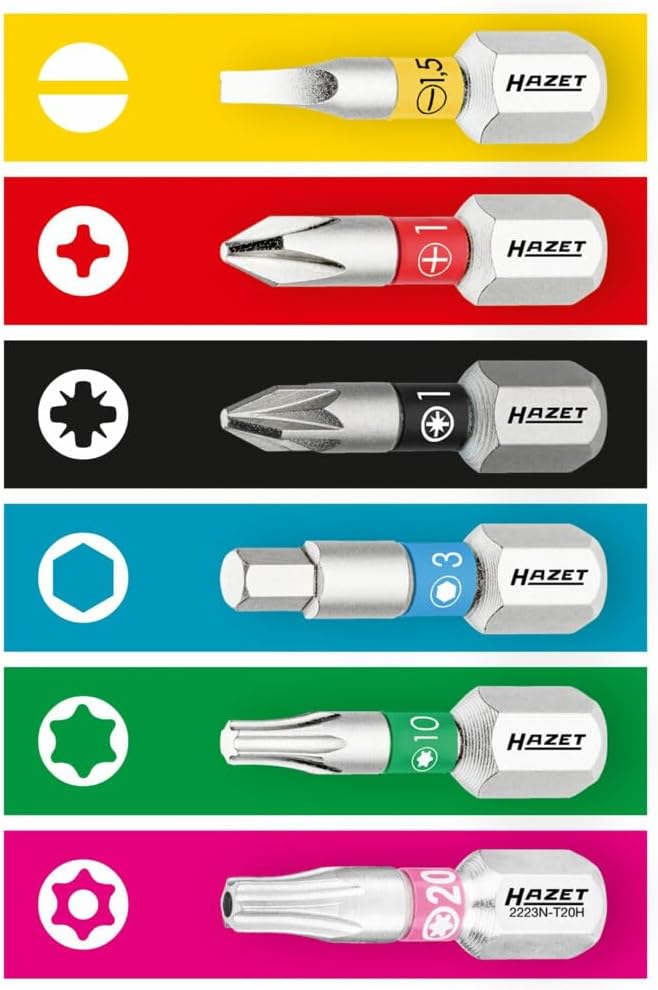 Bild von HAZET Bit - 1/4" - für Innen TORX® Profil - SW T40 - 3-tlg. 2223NSLG-T40/3
