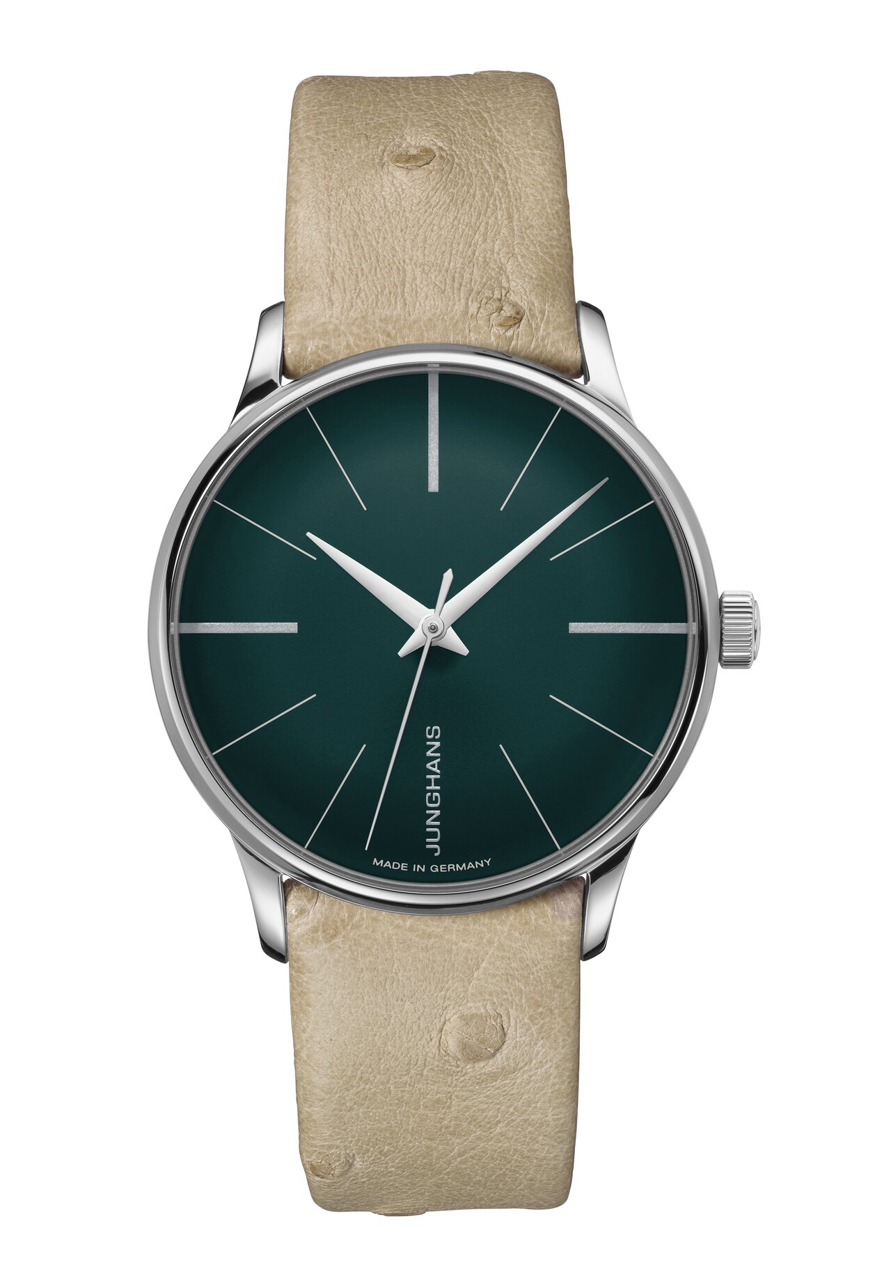 Bild von JUNGHANS Meister Damenuhr Automatic Beige/Dunkelgrün 027/3343.00