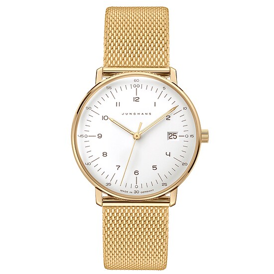 Bild von Junghans 47/7452.46 max bill Damenuhr mit Saphirglas Goldfarben