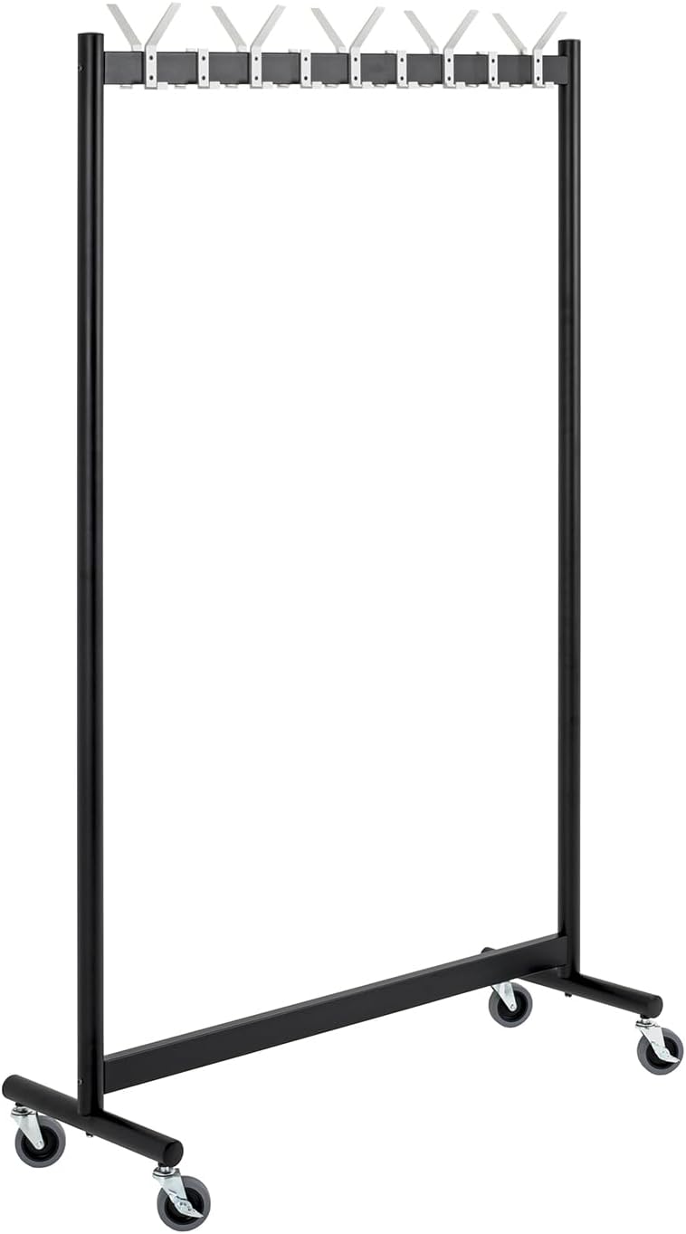 Bild von HAKU Möbel Rollgarderobe 20593 schwarz Metall 18 Haken 103,0 x 174,0 cm