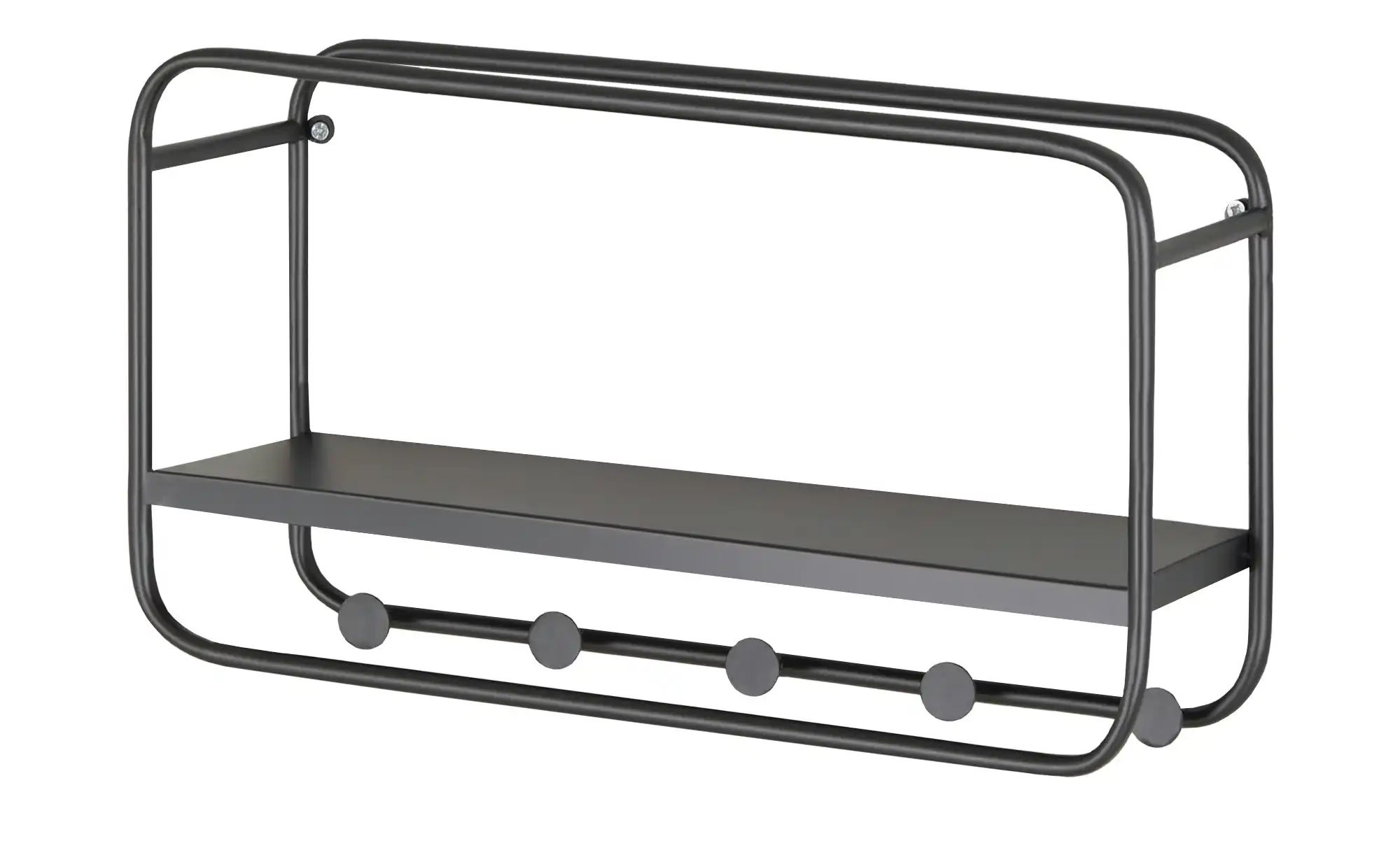 Bild von Wandgarderobe   Hasborn ¦ schwarz ¦ Metall ¦ Maße (cm): B: 45 H: 25 T: 15 Garderoben & Kleiderstangen > Garderoben - Höffner