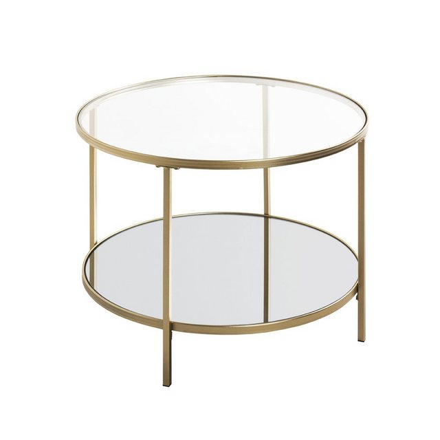 Bild von HAKU Möbel Beistelltisch Spiegel, Sicherheitsglas gold 60,0 x 60,0 x 45,0 cm