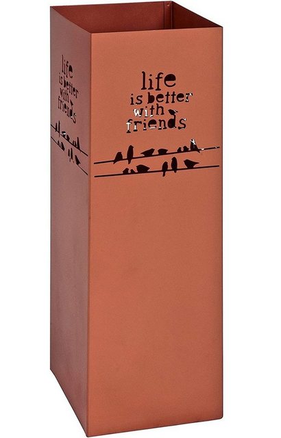 Bild von HAKU Möbel Schirmständer Kupfer, Metall - Maße: B 16 cm x H 48 cm x T 16 cm, Style: Modern