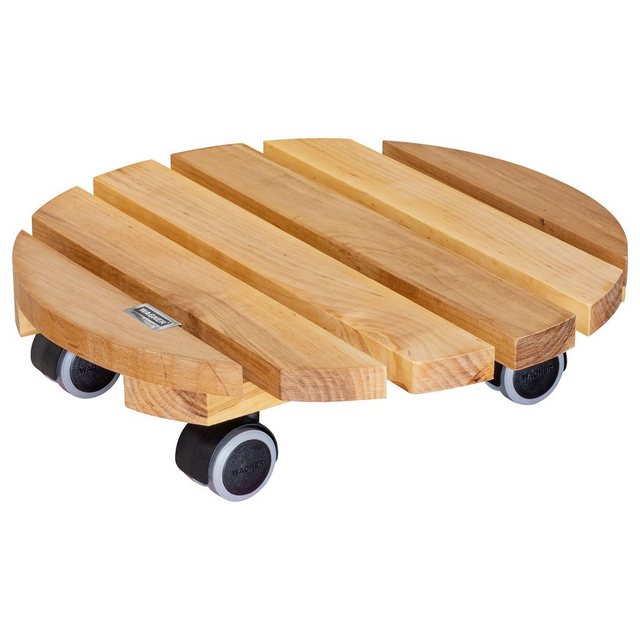 Bild von WAGNER design yourself Pflanzenroller NATURE 34 x 8 cm I für Innenbereich I rund und eckig I softe Rollen I aus FSC® zertifiziertem Erlenholz, natur, geölt I Tragkraft 100 kg - Made in EU