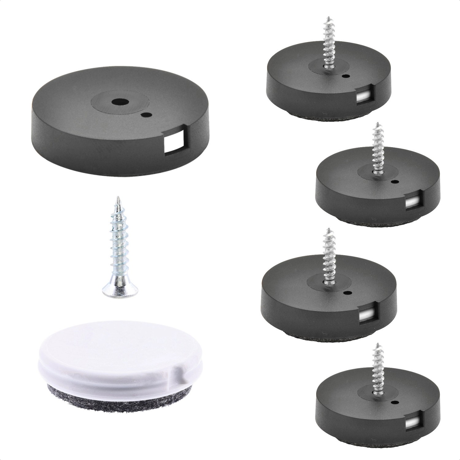 Bild von Wagner Filz- & Plastikgleiter 12-teilig QuickClick 2in1 Duo Ø 20 mm