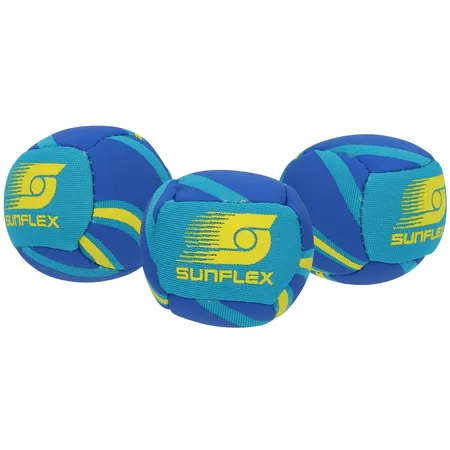 Bild von Sunflex Neopren Funbälle Flames Bluefire | 3 Bälle zum Jonglieren Werfen Fangen Kicken | Ball weich und leicht für den Strand und den Garten| extrem robust und für Jede Altersgruppe