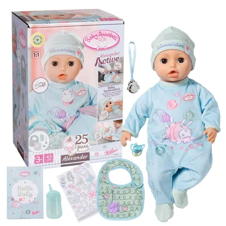 Bild von Baby Annabell Active Alexander 43cm, weiche Puppe mit Funktionen und Sound für Kinder ab 3 Jahren, 709924 Zapf Creation