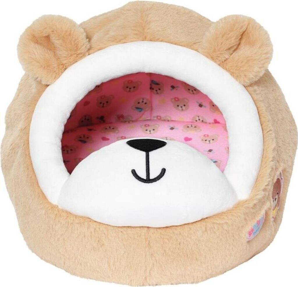 Bild von BABY born Bärenhöhle, Kuschelhöhle für Teddybären aus weichem Plüsch in Teddyform mit Ohren, 836927 Zapf Creation, Beige