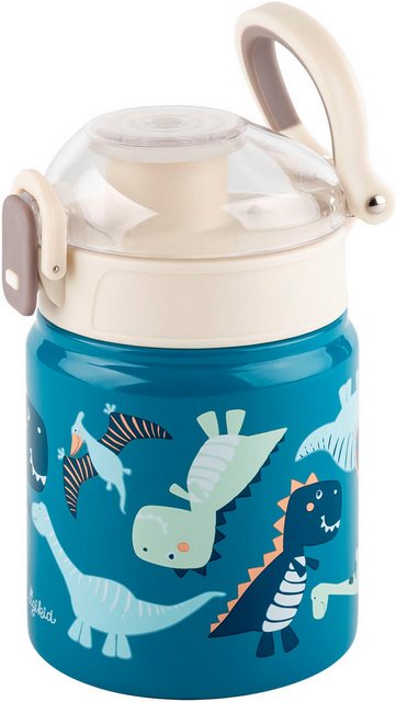 Bild von sigikid 25316 - Trinkflasche Dino 400 ml, Edelstahl/Kunststoff, petrol-weiß