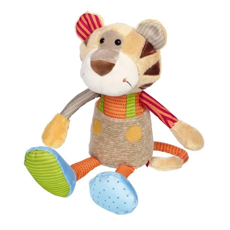 Bild von SIGIKID 42852 Stofftier Tiger Patchwork Sweety Kuscheltier zum Spielen & Schmusen aus weichem Materialmix für Babys und Kinder, Jungen und Mädchen von 0 Monaten bis 8 Jahren Mehrfarbig/Tiger 30 cm