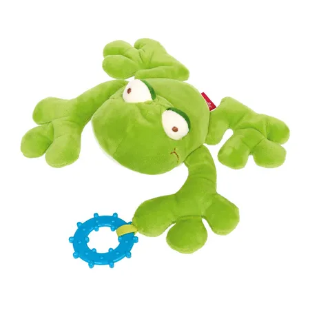 Bild von SIGIKID 42941 Aktiv-Greifling Frosch, PlayQ Lernspielzeug, mit Beißring und Glöckchen: greifen, spielen, lernen, für Babys ab 3 Monaten, Frosch/Grün 12 x 9,5 cm
