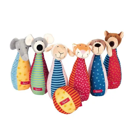 Bild von SIGIKID 49520 Kegelspiel Soft PlayQ Mädchen und Jungen Babyspielzeug empfohlen ab 3 Monaten mehrfarbig