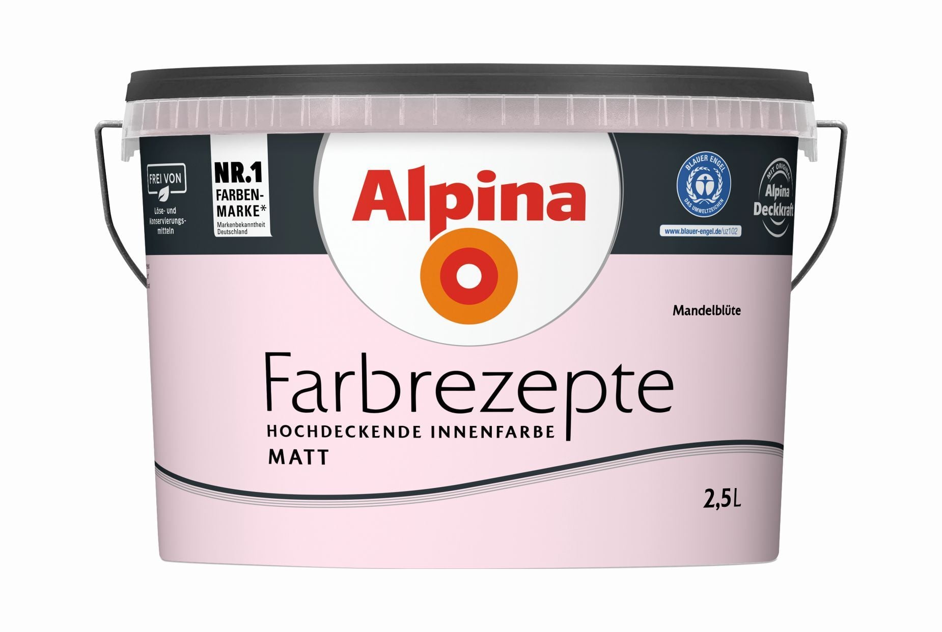 Bild von Alpina Farbrezepte Innenfarbe – Edles Mauve matt – Wandfarben für einzigartige Farbwirkungen und Raumstimmungen – atmungsaktiv, tropfgehemmt und strapazierfähig – 2,5L