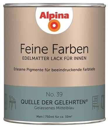 Bild von Alpina Feine Farben Lack No. 39 Quelle der Gelehrten edelmatt 750ml - Gelassenes Mittelblau