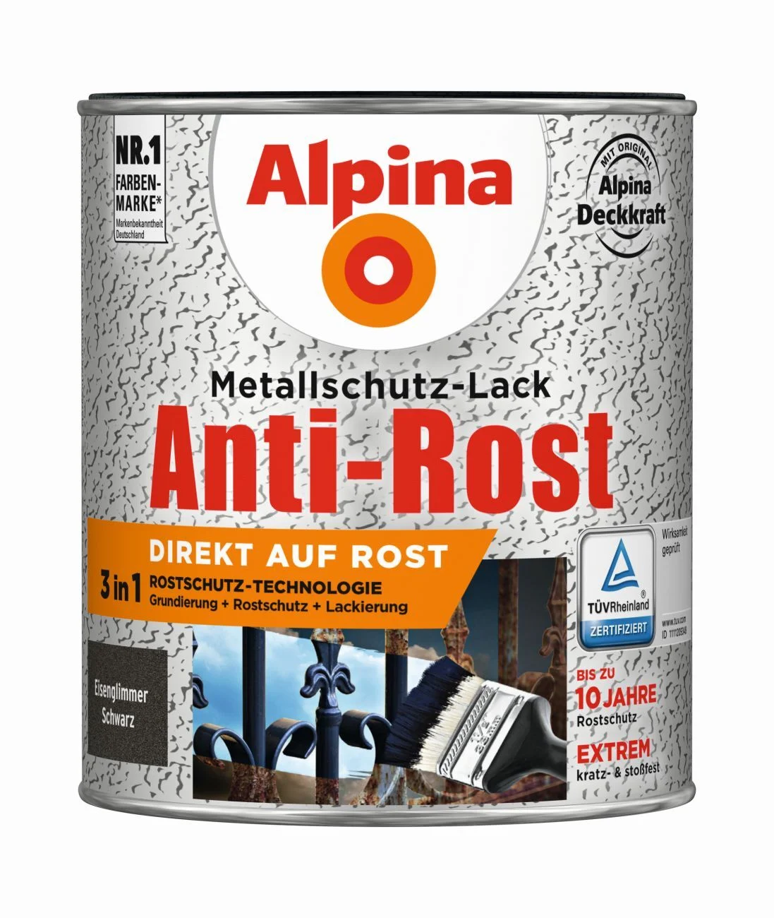 Bild von Alpina Metallschutzlack Alpina Metallschutz-Lack Eisenglimmer 750 ml
