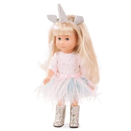 Bild von Götz 1813032 Just Like me - Mia als Einhorn Puppe - 27 cm große Stehpuppe mit extra Langen blonden Haaren, blauen Schlafaugen in einem 7-teiligen Set