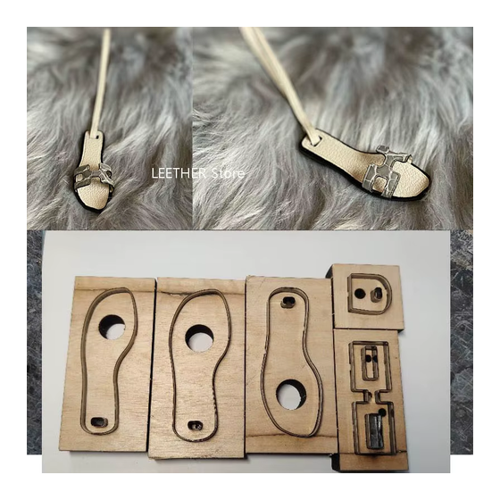 Bild von Lederhandwerk Mini Nette Schuhe Schlüsselring von Japan Stahl
