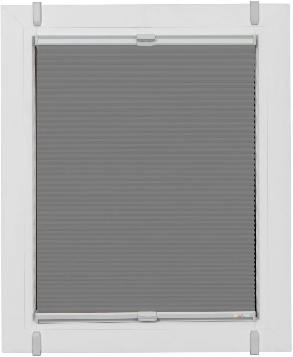 Bild von Plissee SUNLINES "Start-up Style Honeycomb", bunt (grau, silberfarben, silberfarben), B:70cm H:105cm, Obermaterial: 100% Polyester, Plissees, verspannt mit Simply-Fix Klemmträger, Wabenplissee, nach Maß