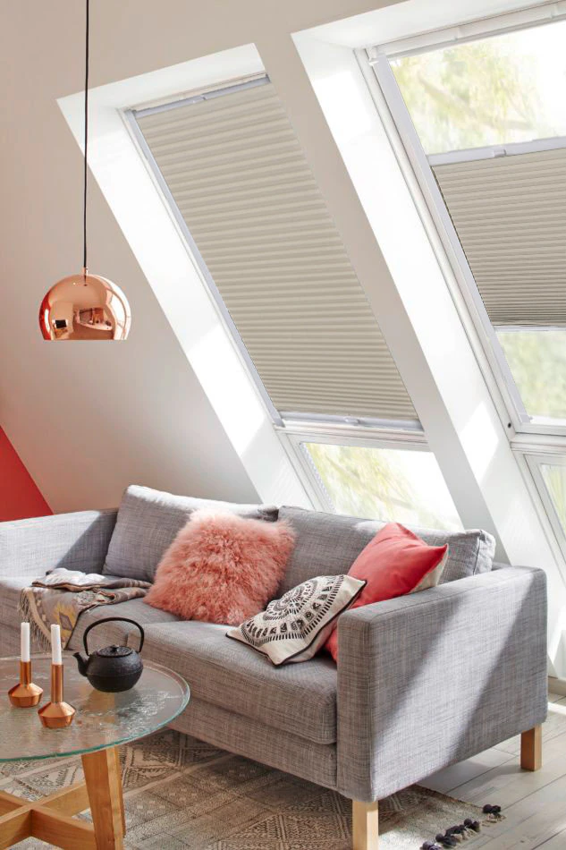 Bild von sunlines Dachfensterplissee StartUp Style Honeycomb TL, Lichtschutz, verspannt, verschraubt, mit Führungsschienen