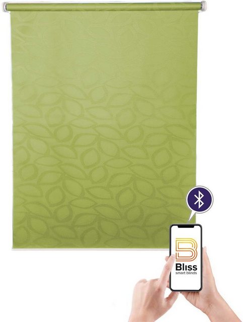 Bild von Elektrisches Rollo Akkurollo Curves appgesteuert, blickdicht, Sunlines, weißer Fallstab, sunlines, blickdicht, verschraubt, appgesteuert via Bluetooth
