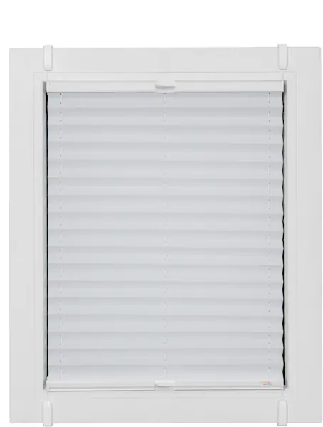 Bild von sunlines Plissee One Size Style Crepe, blickdicht, ohne Bohren, verspannt, Klemmfix, Zubehörfarbe weiß, zum Klemmen