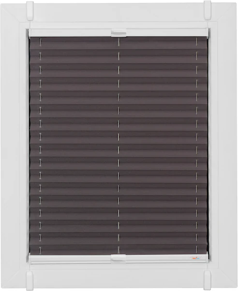 Bild von sunlines Plissee One Size Style Crepe, blickdicht, ohne Bohren, verspannt, Klemmfix, Zubehörfarbe weiß, zum Klemmen